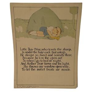 1922 National Child Welfare Association Inc Little Boy Blue Print Poster